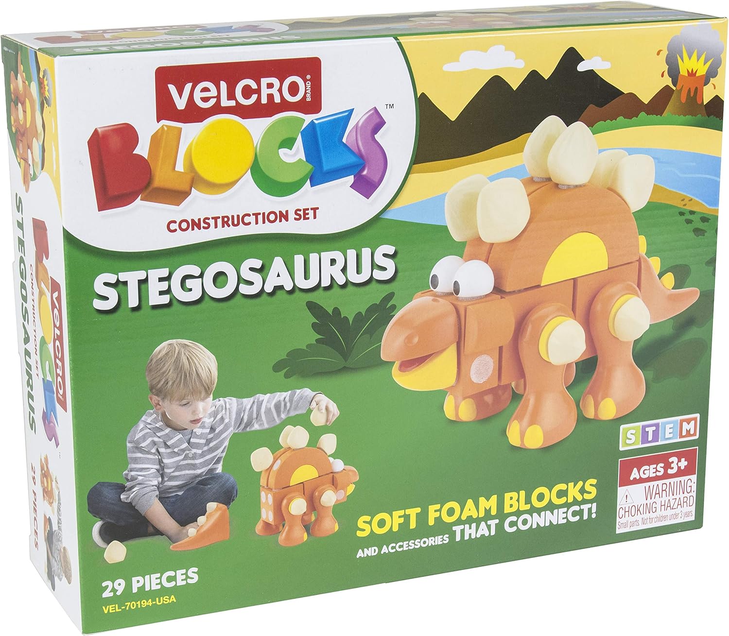 velcro blocks dinosaur