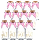 Ethisa 12 Pack Its a Girl Milk Glass Bottles