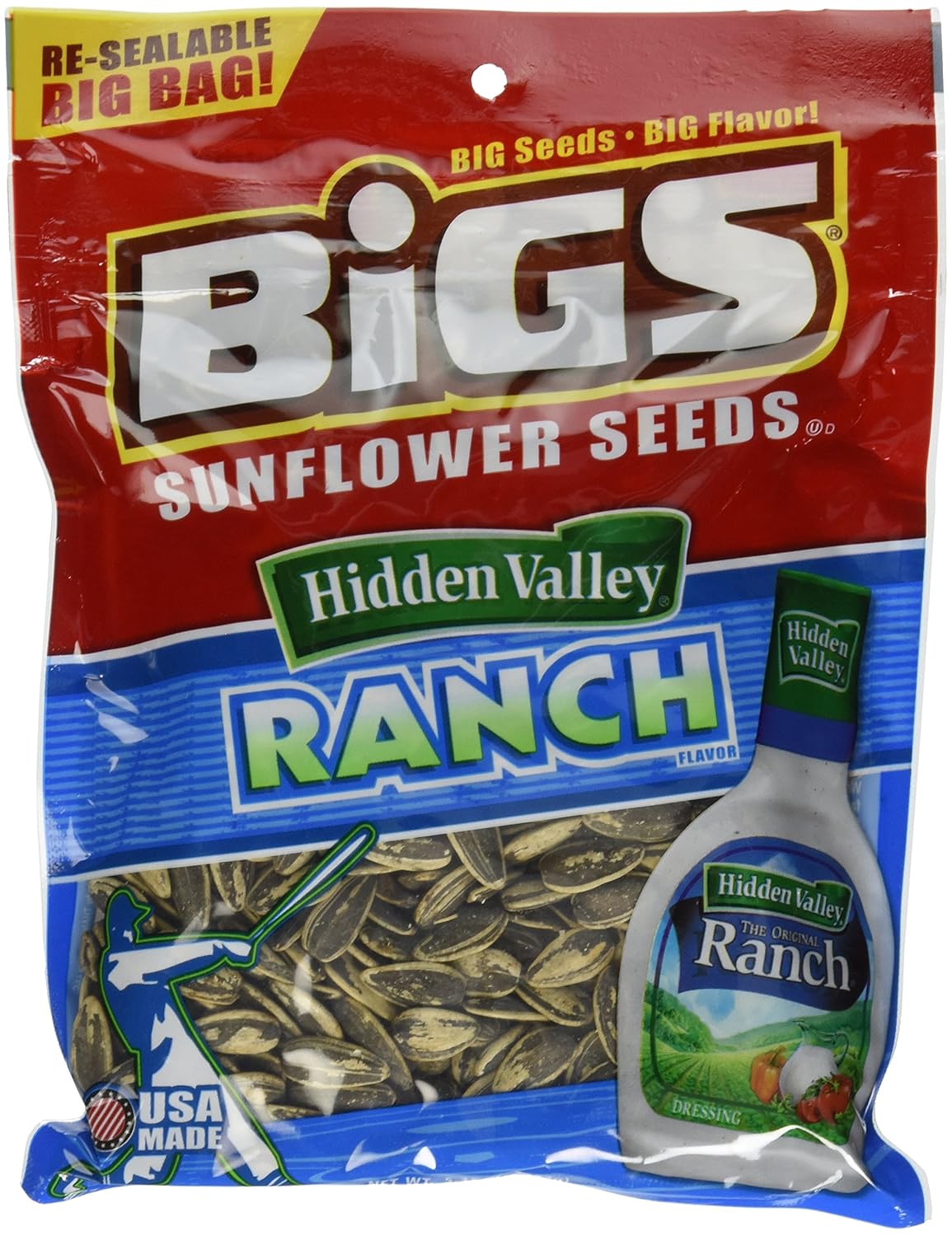 Bigs Zesty Ranch Sunflower Seed, 5.3500Ounce (Pack of 12