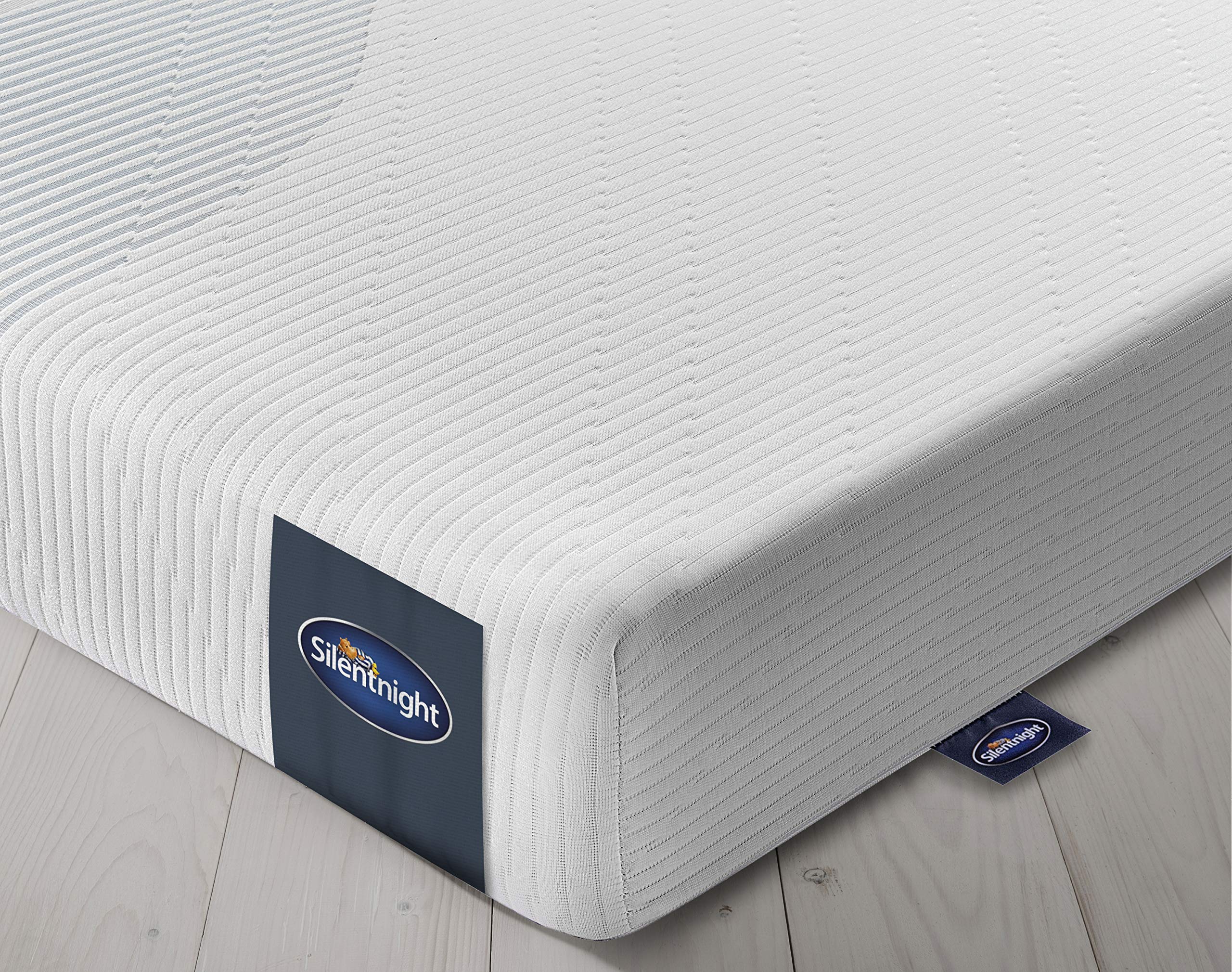 Silentnight 3 Zone Memory Foam Rolled Mattress, Made in the UK, 90 x 200 cm, White