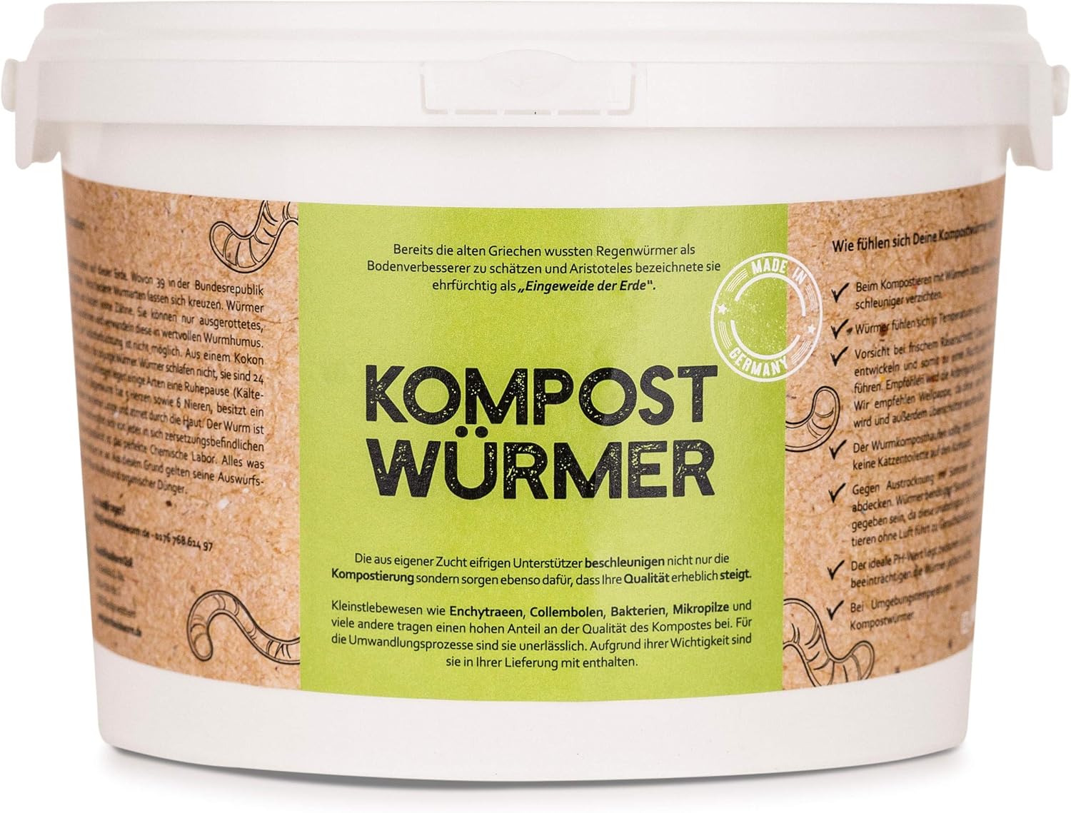 Kompostwurmer 250 Stuck In Spezialeimer Garten Kompostbeschleuniger Wurmkomposter Wurmkiste Angelkoder Regenwurmer Amazon De Garten
