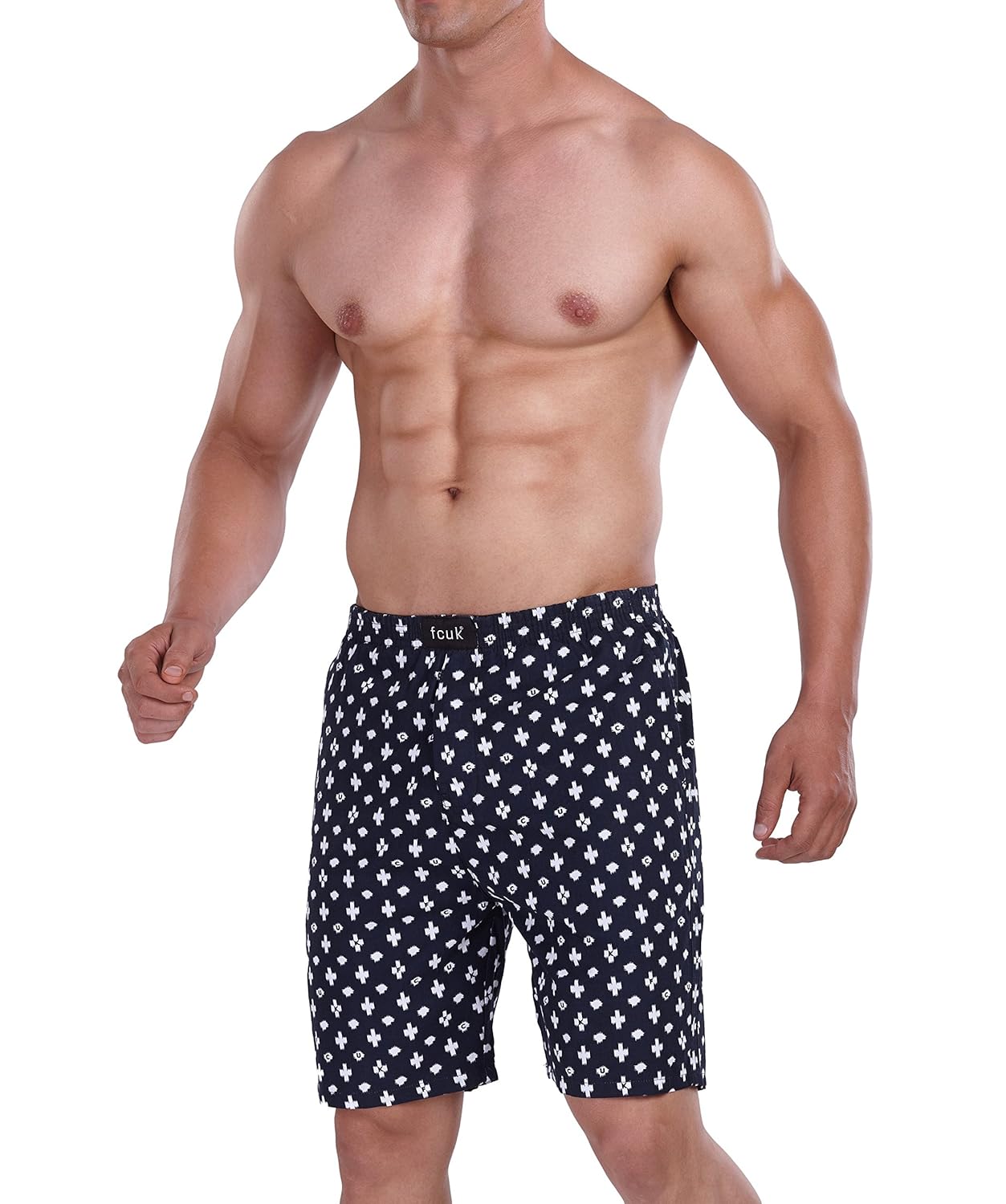 fcuk men's cotton lounge shorts