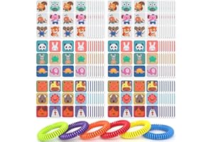 BUGGYBANDS 360 Pack Mosquito Repellent Stickers for Kids, with 6 Pack Mosquito Repellent Bracelets, Bug Repellent Stickers Natural DEET - Free, Plant Ingredients, Mosquito Patches for Outdoor Camping