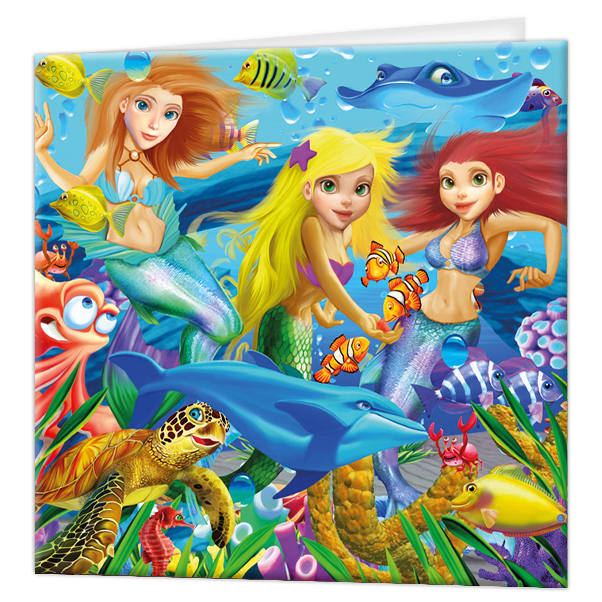 3D LiveLife Greeting Card - Mermaid Magic from Deluxebase. Lenticular 3D Blank Greeting Cards with Envelopes. Mermaid All Occasion Greeting Cards featuring Original Artwork by Michael Searle.