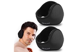 Fsmiling Men's Earmuffs Adjustable Winter Ear Muffs Fleece Ear Warmers Foldable Earmuffs for Cold weather