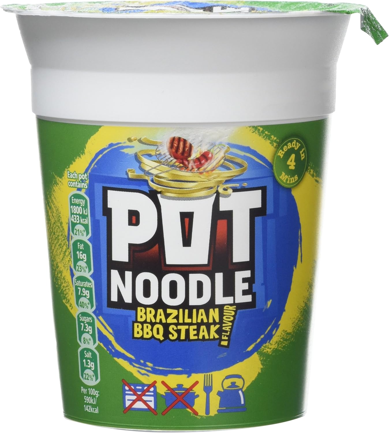 Pot Noodle Brazilian BBQ Steak 90 g (Pack of 12) Amazon.co.uk Grocery
