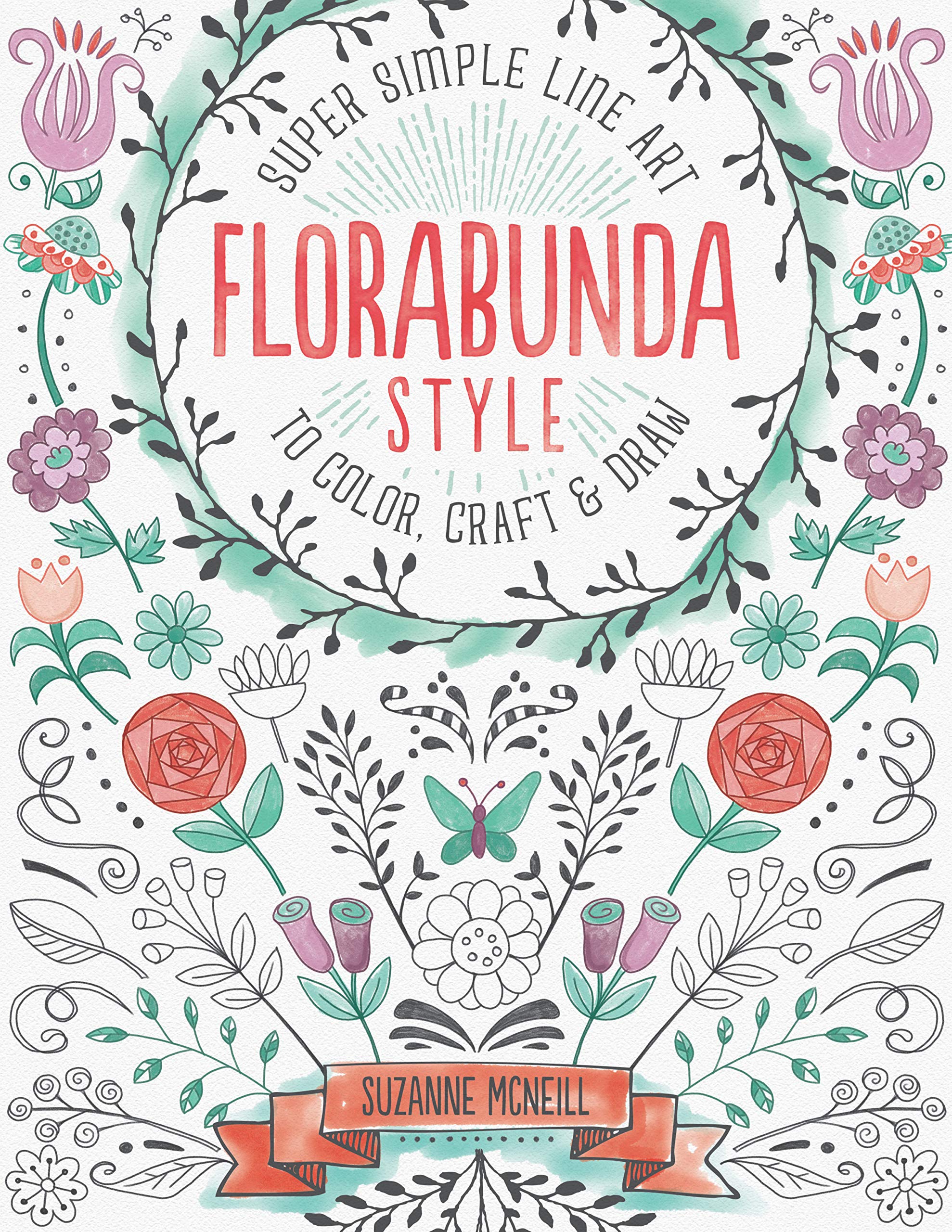 Amazon Com Florabunda Style Super Simple Line Art To Color