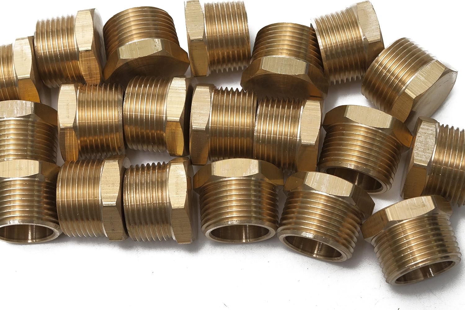Rough Plumbing Generic Brass Pipe Hex Head Plug Fittings 1/8 Male NPT