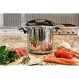 Barton 10-Quart Easy-Lock Lid Turbo Pressure Cooker Stove Induction Compatible 10 QT Capacity W/Recipes Book