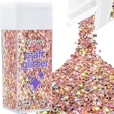 Hemway Rose Gold Holographic Glitter Shaker 110g Super Chunky Craft