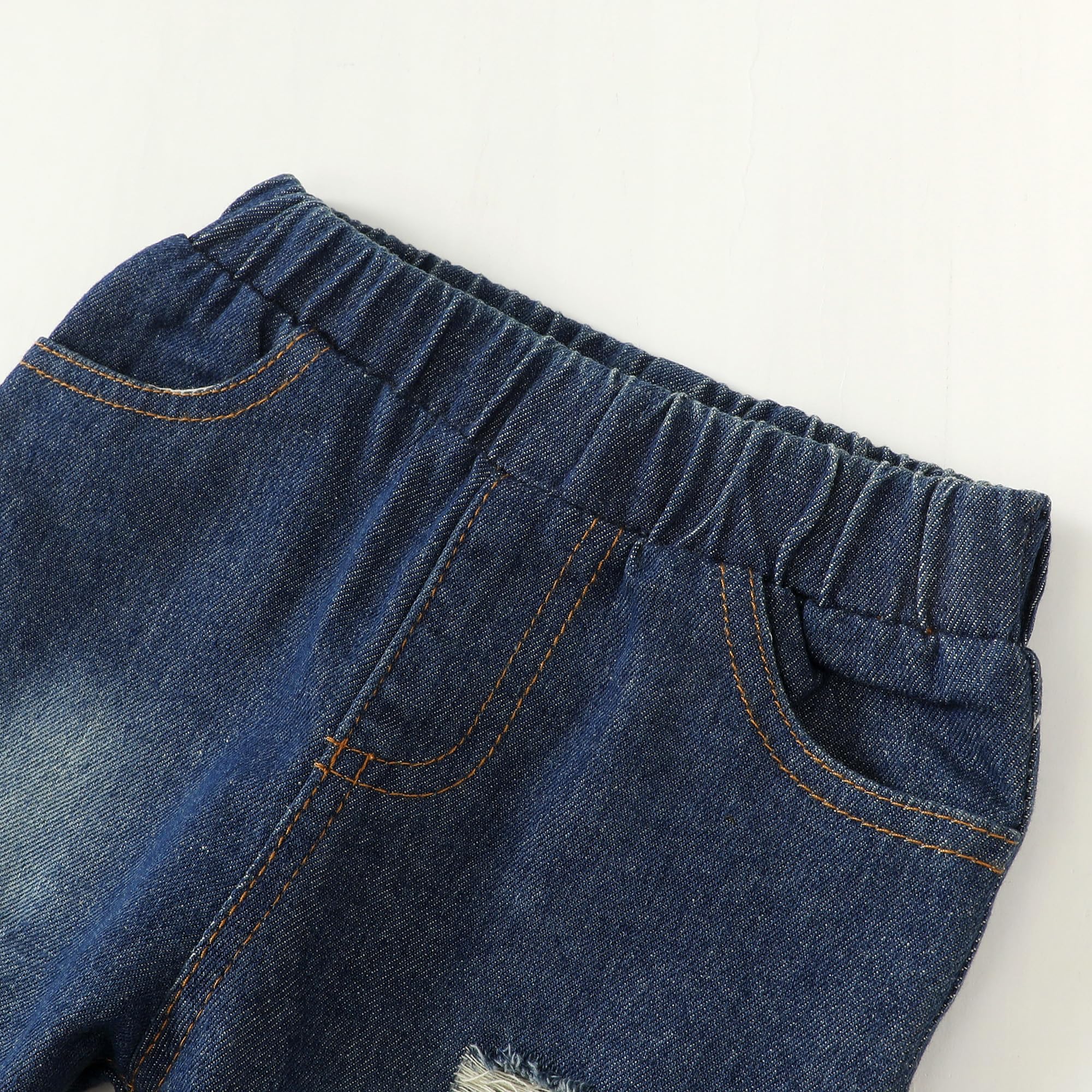 Toddler Boy Clothes Baby Boy Outfit Letter Prints Hoodies Top Ripped Jeans Cute Boys Clothing Set Fall Winter