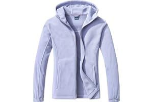 GIMECEN Women's Soft Polar Fleece Jacket Full Zip Hoodies Long Sleeve Sweatshirts Casual Hooded Outerwear