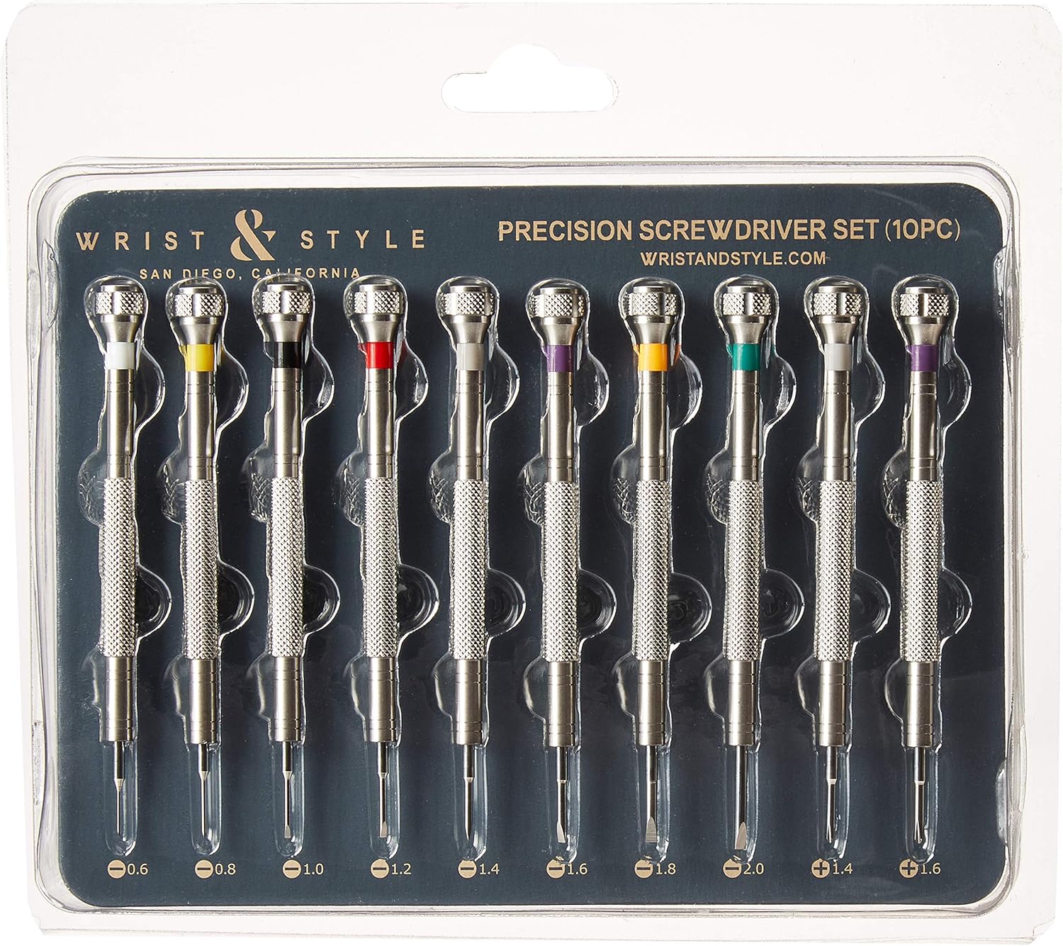 Professional Screwdriver Kit by W&S for Watches, Glasses and Accessories: (10pc Tool Set) - to Adjust, Remove, Replace and Repair - Stainless Steel Professional - 10 Piece: Watches