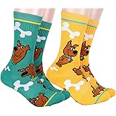Scooby Doo Men's Socks Scrappy And Scooby 2 Pack Athletic Adult Crew Socks