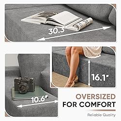 Homall 108" Modular Sectional Sofa, Boneless Couch