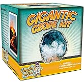 Blue Marble Break Open A Gigantic Geode – Break Your Own Large Geode with Crystals, Earth Science Kit for Kids to Learn Geology, Gifts for Rock Collectors, Cool Rocks for Boys and Girls