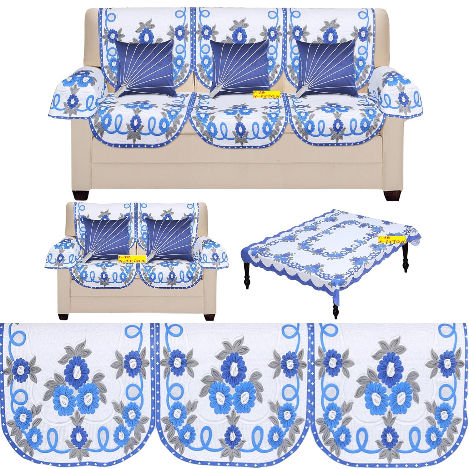 Buy Fab Nation Premium Sofa Set Combo Of 10 Seater Sofa Cover With