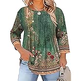 TFSDOD Womens Summer Blouse Peasant Blouses for Women Elbow Sleeve Tops Women Work