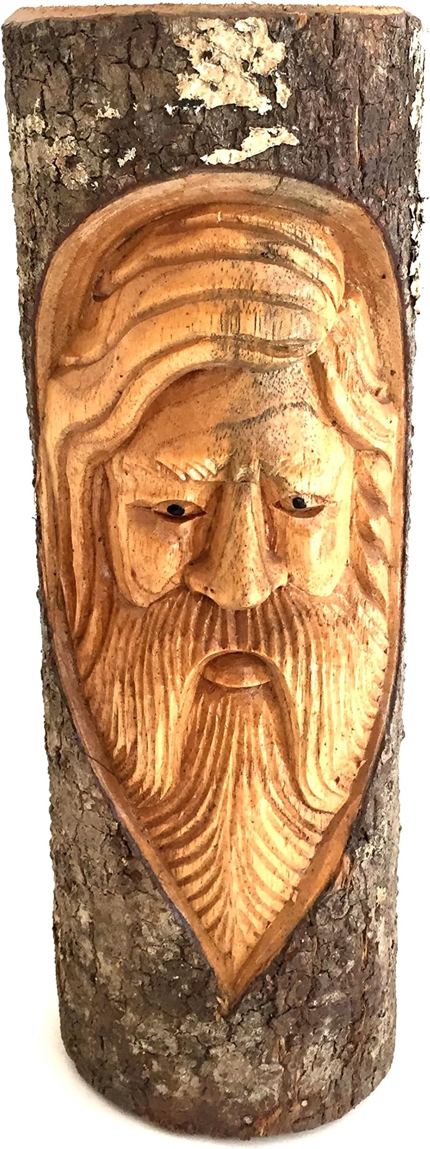Hand Carved Solid Wood Celtic Tree Spirit Green Man Fantasy Knot Statue - OMA BRAND