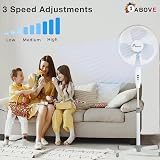 1ABOVE 16" Pedestal Fan 3 Speed High Performance Adjustable Height Oscillating view 8