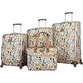 Lily Bloom Luggage Set 4 Piece Suitcase Collection With Spinner Wheels For Woman (Furry Friends)