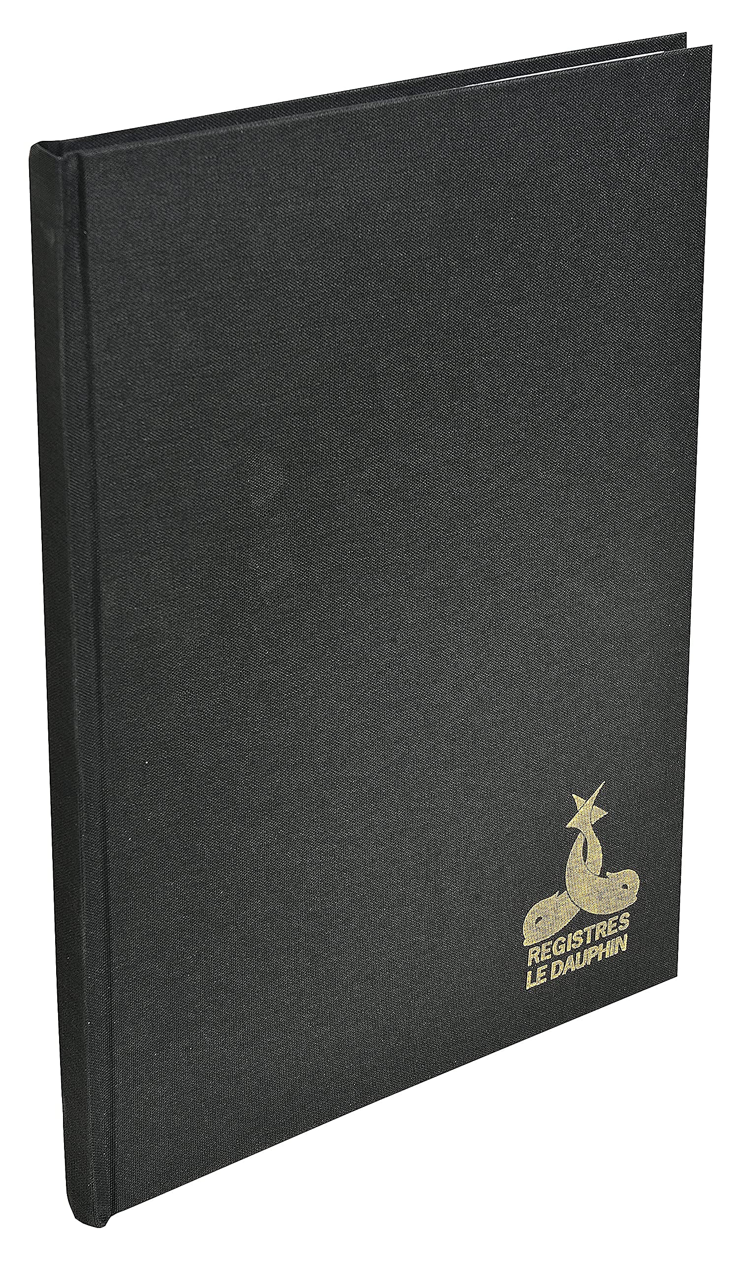 le dauphin - Ref. 9569D - 1 Register - Dimensions 39 X 25.5 cm - 5x5 grid print - small squares - 90 gsm interior paper - 600 numbered pages - hard black canvas cover