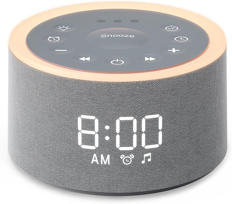Dreamegg D1+ White Noise Machine with Alarm Clock and Night Light
