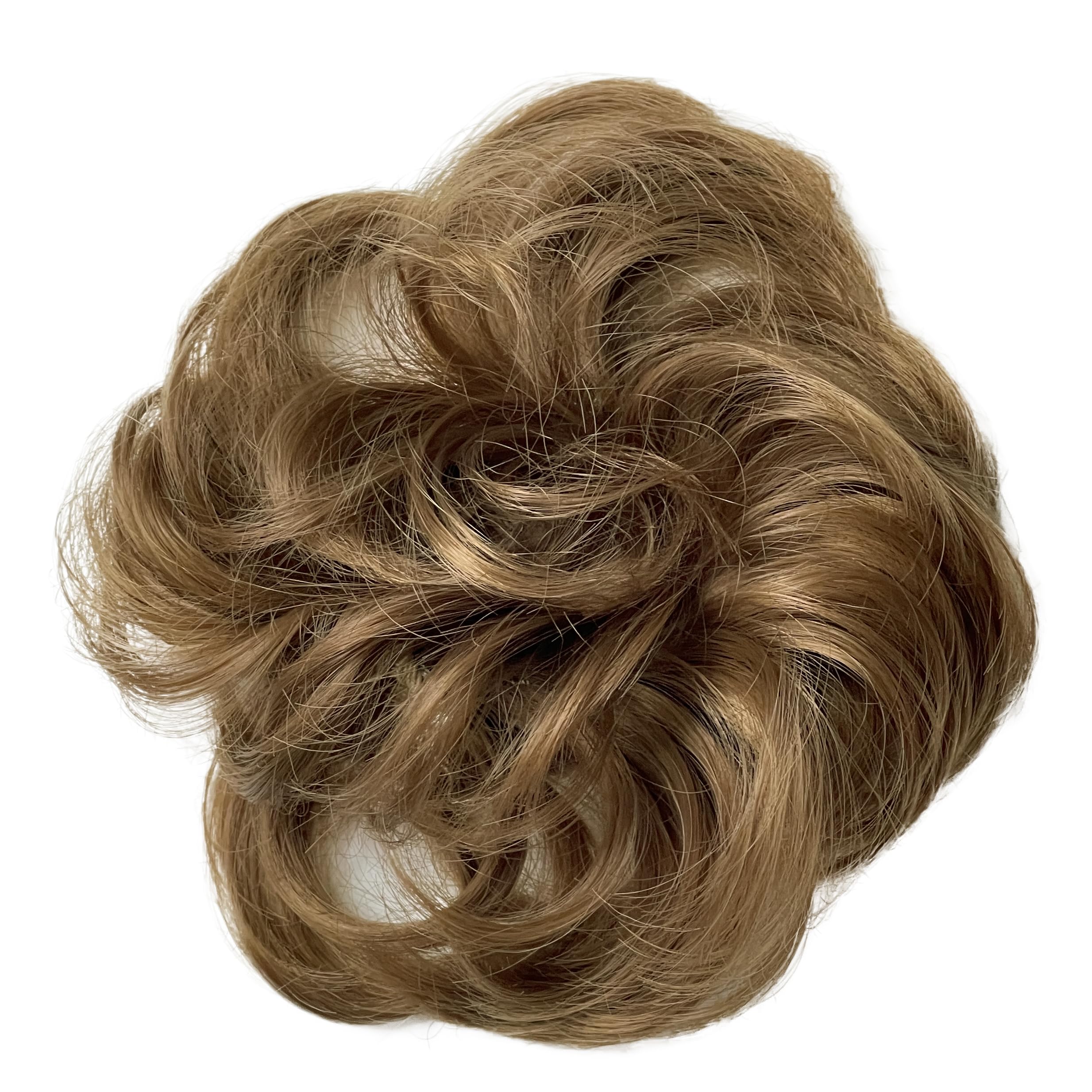 CAISHA Messy Scrunchie Bun Voluminous Wavy Hairpiece Heat-resistant Synthetic Fibres Light Brown HG5a