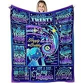 FTEFueie 21st Birthday Gifts for Her Throw Blanket 50"x60", 21 Year Old Birthday Gift for Her, 21st Birthday Gift Ideas Women, Gifts for 21 Year Old Female, 21st Birthday Decorations for Girl