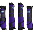 Professional Equine Horse Horse 4-Pack Leg Care Stable Shipping Neoprene Boot Wraps Purple 4108PR