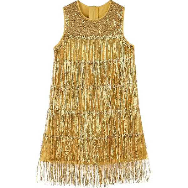 gold fringe dress amazon Amazon.com: Women Sparkly Tassels Gold Fringe Dress Sexy V-Neck Backless Sparkling Dress Party Club Rave Festival Outfits (Gold, S) : Clothing, Shoes & Jewelry