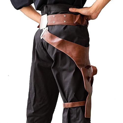 Xcoser Han Belt Cosplay Brown PU Leather Holster Costume Props - Main Image