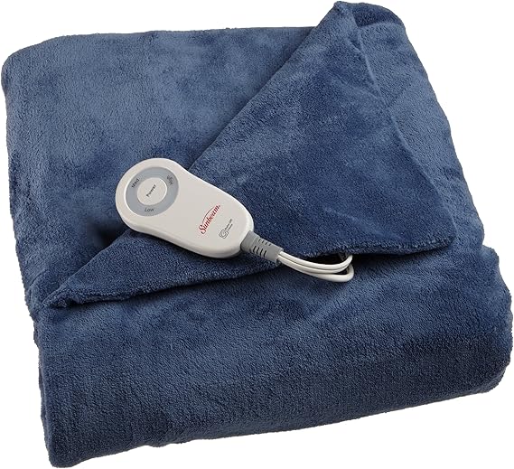 Sunbeam TW8225030596 Heated Electric Microplush Throw, Lagoon Home & Kitchen