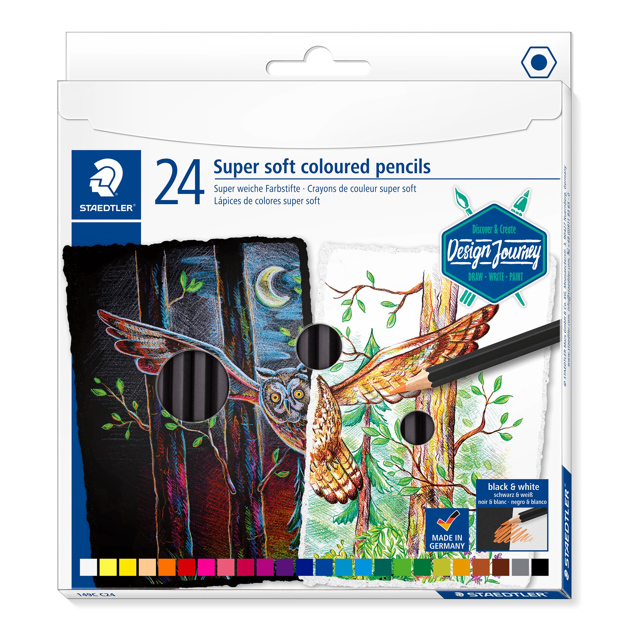 Staedtler 149C C24 ST Super Soft Colouring Pencils, Multicoloured