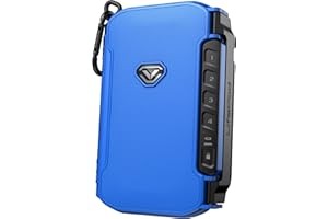 VAULTEK LifePod X Micro Weatherproof Electronic Lockbox Secure Travel Case Rugged Mini Portable Case with Backlit Keypad (Spark Blue)