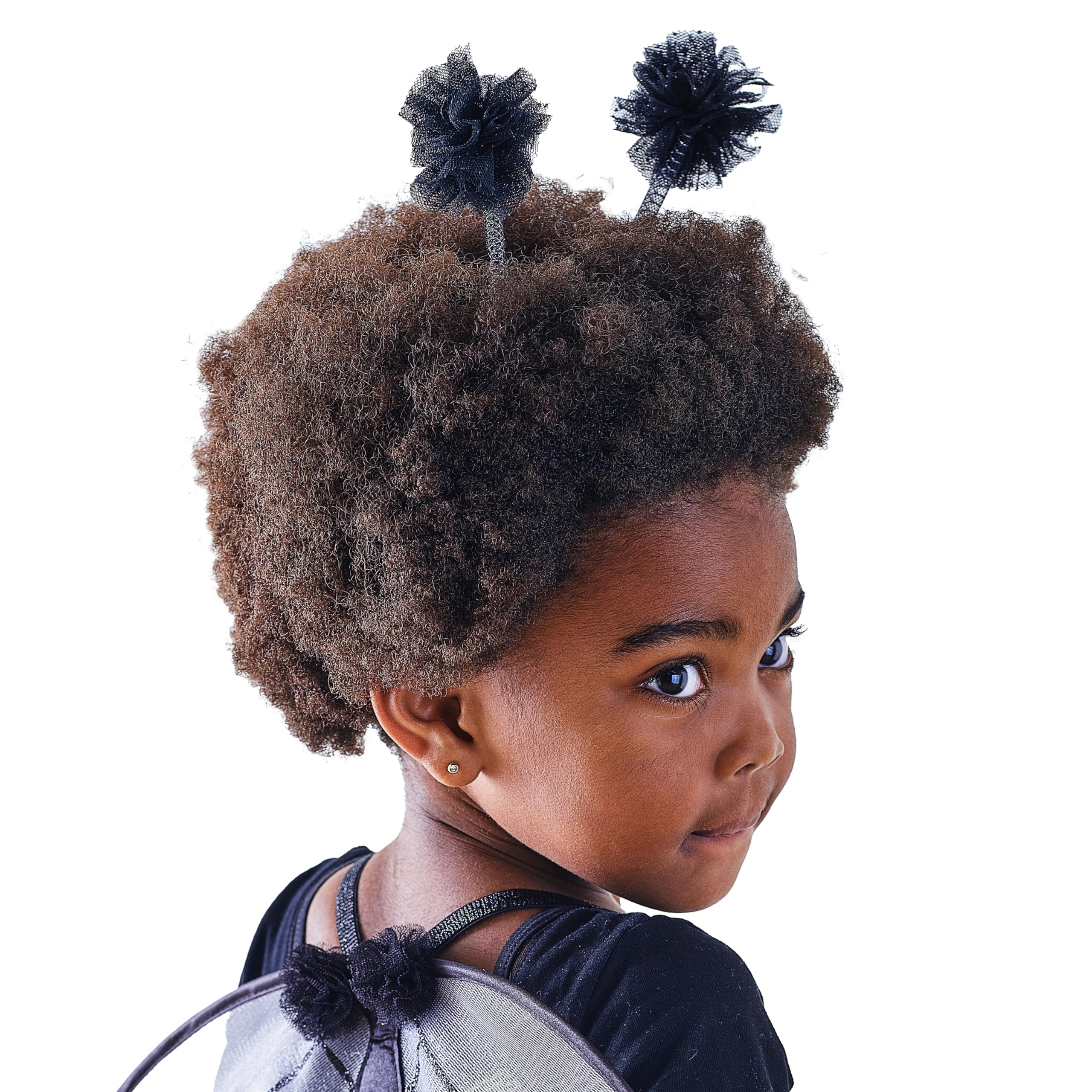Ginger Ray Girls Bumblebee Antennae Headband with Black Tulle and Pompoms for Birthdays & Costume Parties Age: 3-7 Years