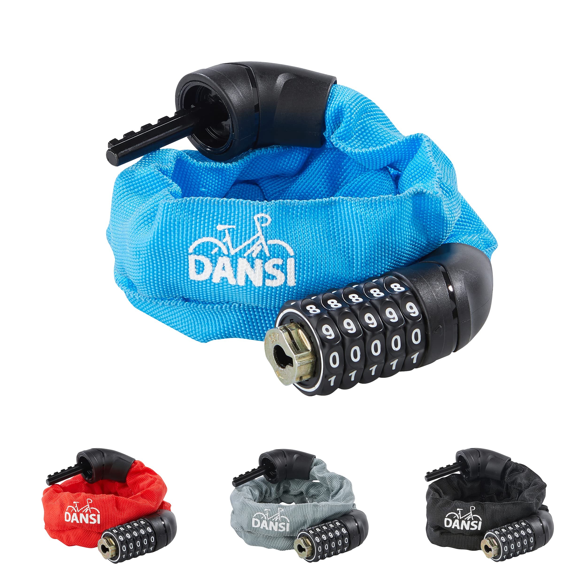 DANSI 44112 6 x 900 mm Programmable Combination Code Light Blue