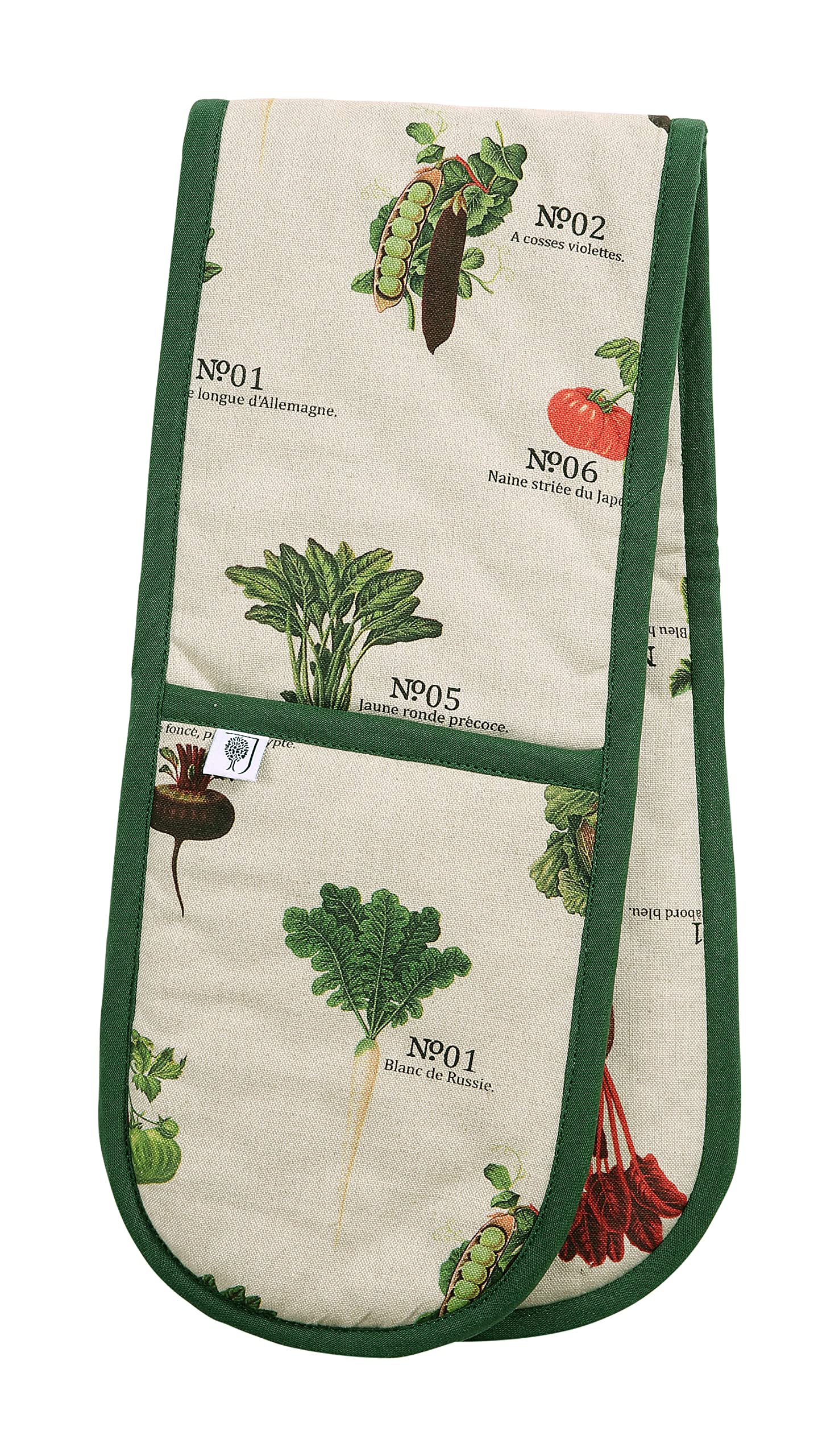 RHS Benary Vegetables Double Oven Gloves, Stone