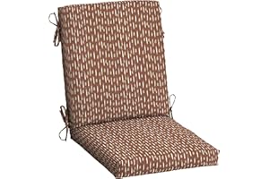 Arden Selections Outdoor Dining Chair Cushion 20 x 20, Rain-Proof, Fade Resistant 20 x 20, Rust Red Brushed Texture
