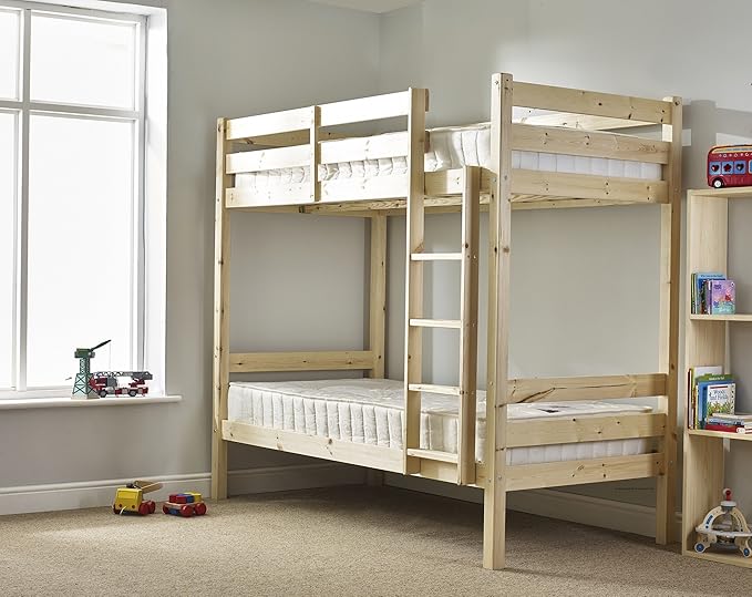 2ft 6 Pine Bunk bed with two 20cm sprung mattresses Adult use HEAVY