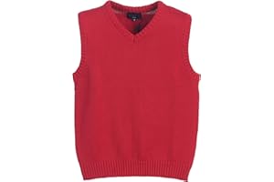 Gioberti Boy's V-Neck 100% Cotton Knitted Pullover Sweater Vest