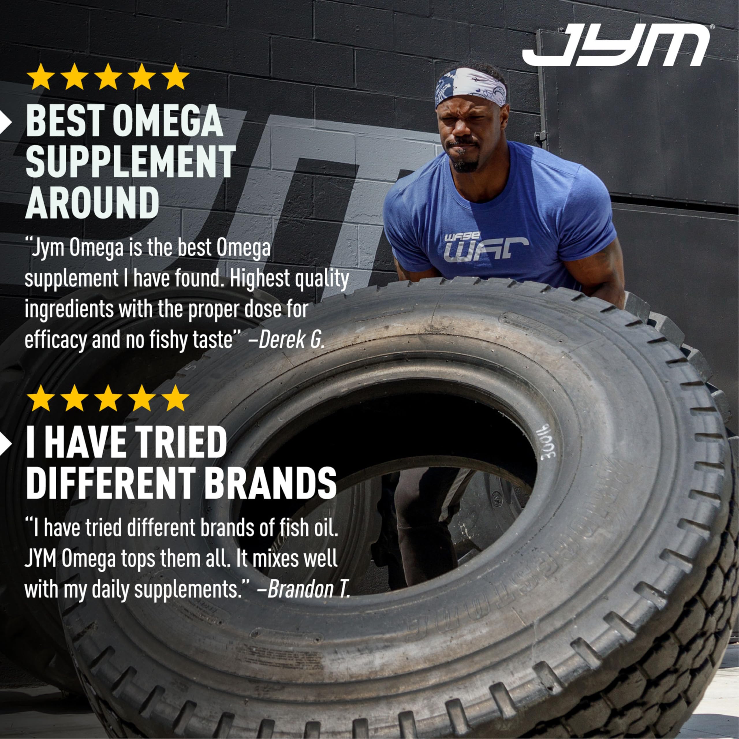 JYM Supplement Science Omega JYM Fish Oil 2800mg, High Potency Omega 3, EPA, DHA, DPA for Brain, Heart, & Joint Support 120 Soft Gels