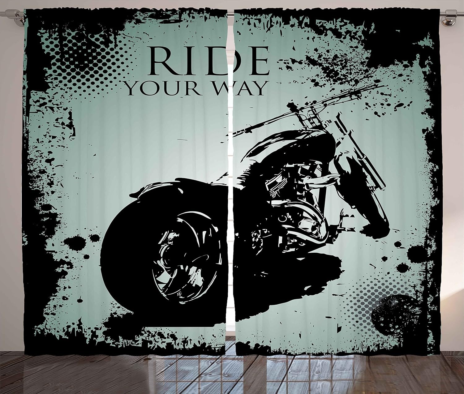 Best harley davidson living room drapes