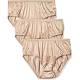 Shadowline Women's Hipster Underwear Nylon Silky Panties 3 Pack 11042