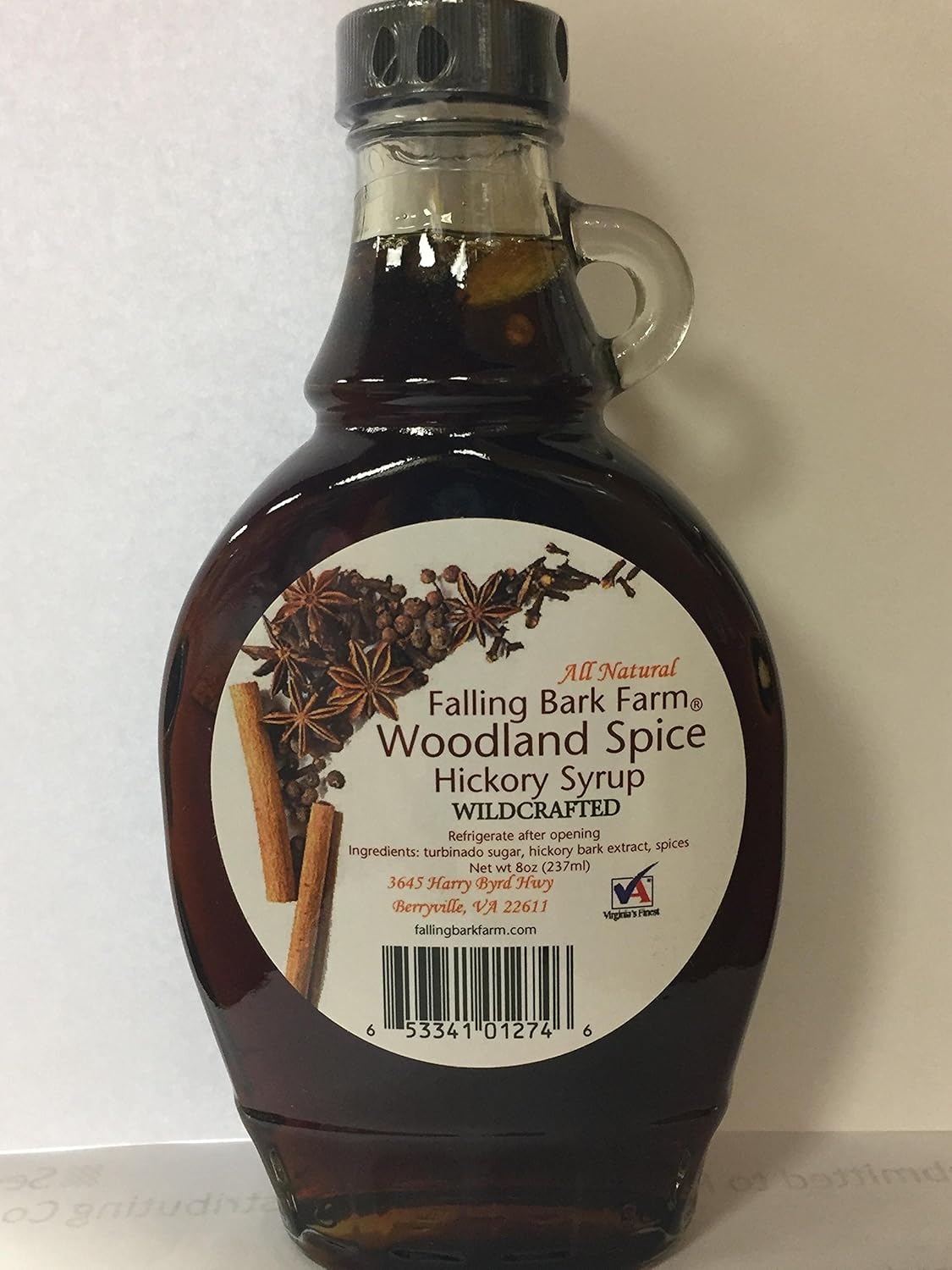 Falling Bark Farm Woodland Spice Hickory Syrup - All Natural from the Shagbark Hickory Tree