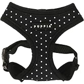 Puppia Dotty Dog Harness Over-the-Head No Pull No Choke Walking Training Adjustable for Small &amp; Medium Dog, Small, Black
