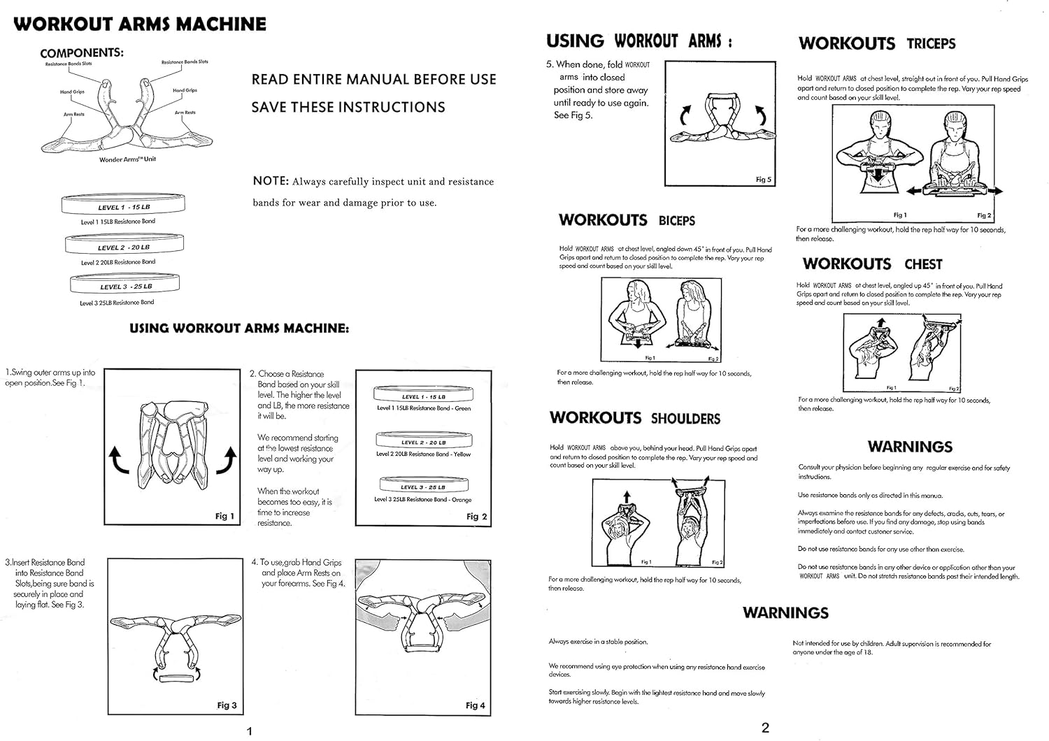 Scarmat Workout Equipment for Home Workouts Arm Machine System Excerise with 3 System Resistance Training Bands Fitness Equipment for Tones Strengthens Arms Biceps Shoulders Chest (Arm Machine) : Sports & Outdoors