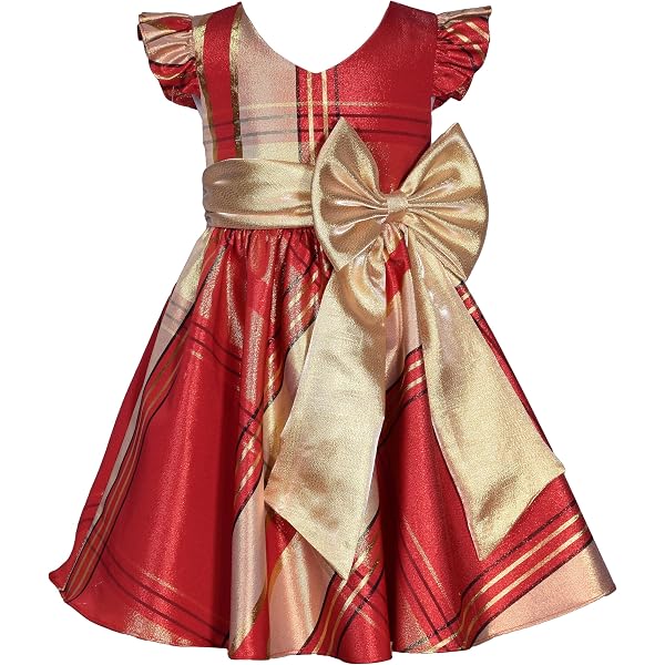 Amazon.com: Bonnie Jean Christmas Dress - Striped Holiday Dress for Girls  Size 7-16, Red Green Gold, 7: Clothing, Shoes & Jewelry