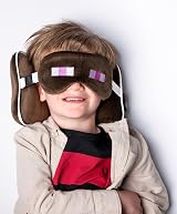 VARZI Minecraft Travel Pillow with Eye Mask - Brown, Standard, Modern view 6