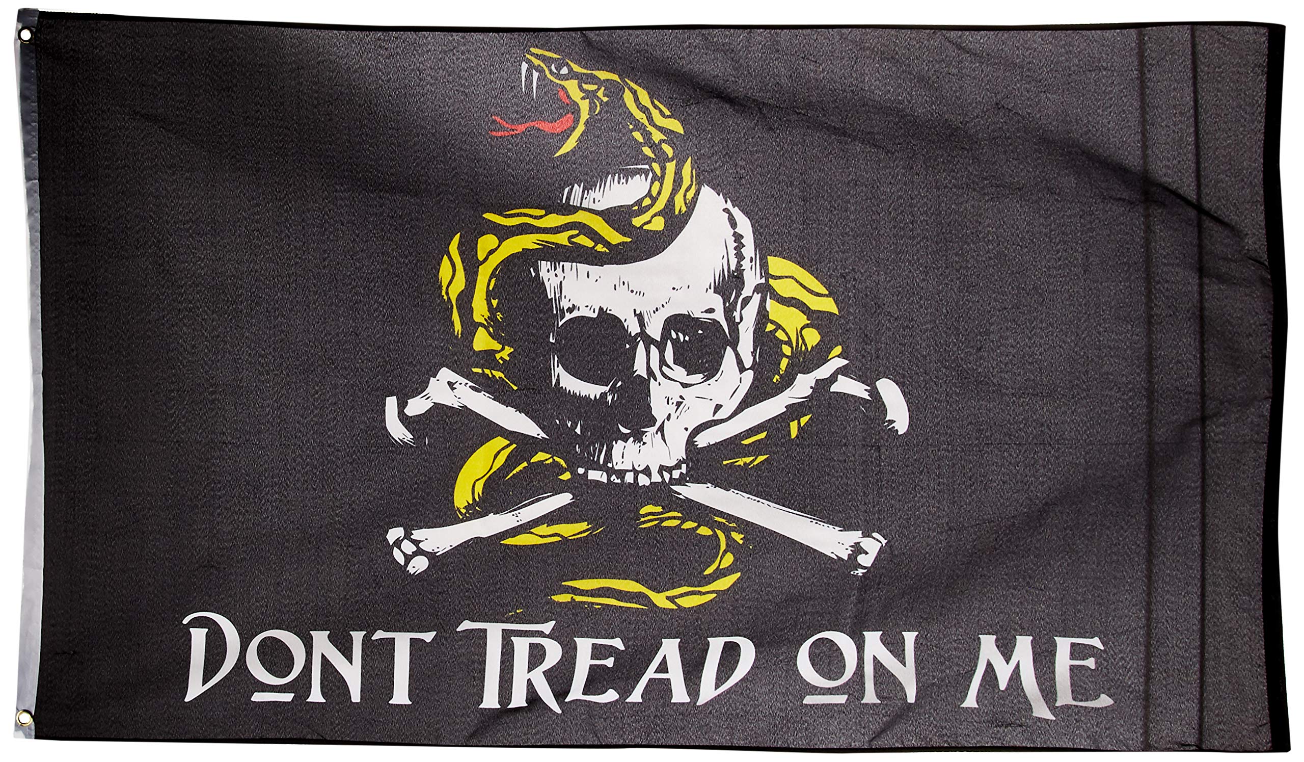 Quality Standard Flags Don't Tread On Me Pirate Polyester Flag, 3 by 5'